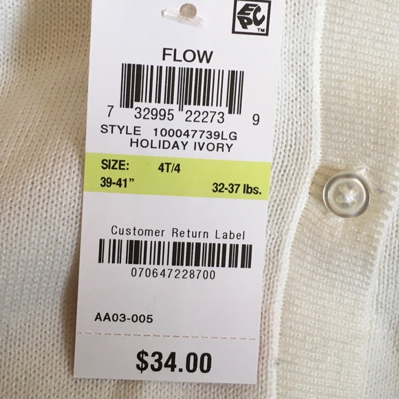 Epic Threads Girl Ruffle Cardigan Sweater size 4T. - Picture 4 of 7